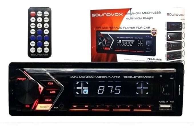 Auto Radio MP3 Sound Vox SX832 Usb Bluetooth SdCard