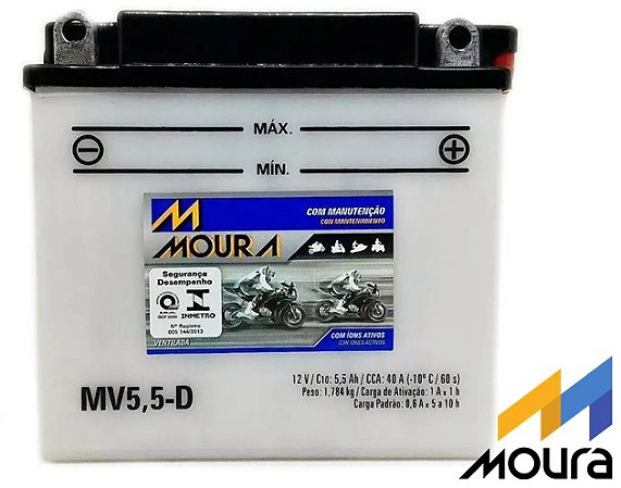 Bateria Moura Selada 5,5AH – MV5,5D