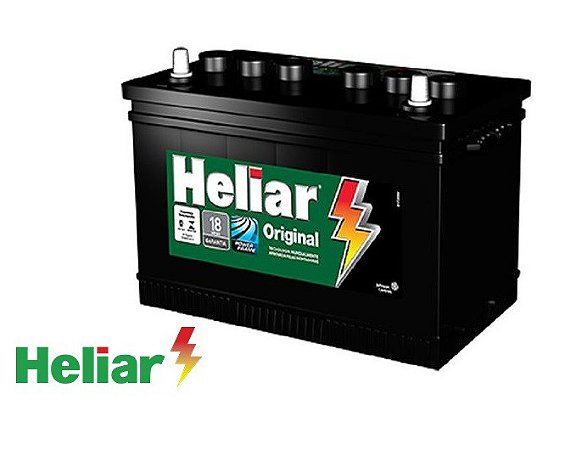 Bateria Heliar 75Ah Original – HGR75LD / HGR75LE – Livre de Manutenção