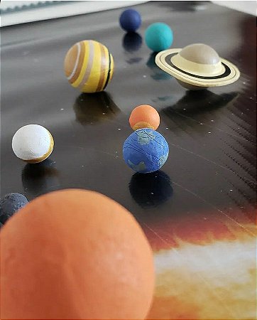 Miniaturas e flashcards Planetas do Sistema Solar