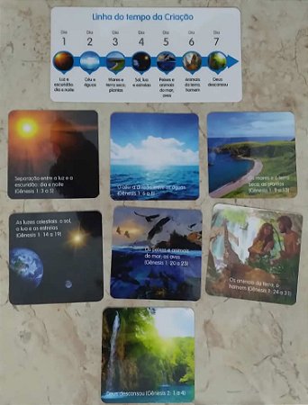 Flashcards 7 dias da criação - Gênesis