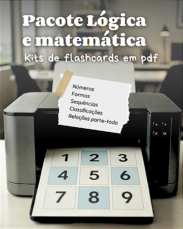 Pacote flashcards Lógica & Matemática - arquivos digitais pdf