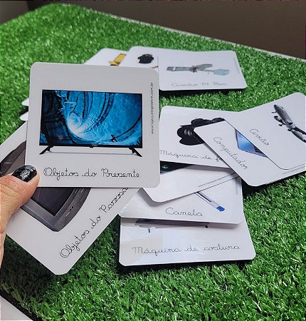 Flashcards objetos do passado x objetos do presentel