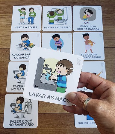 Flashcards para rotina visual infantil - personalize!