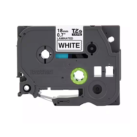 Fita para Rotuladora Compatível Brother TZE241 / TZE 241 / 18mm / Branco e Preto