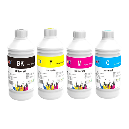 Refil de Tinta Corante Star Ink Universal Compatível Epson 1L - Kit 4 Cores