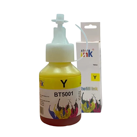 Tinta Compatível Brother Amarelo | Com Caixa | BT6001 | BT5001 | Star Ink | 45ml