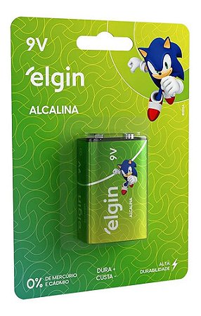 Bateria Alcalina 9v Elgin Cartela Com 1 Unidade