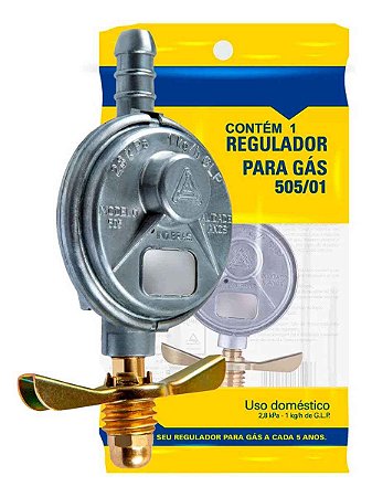 Registro Regulador De Gás 505/01 Doméstico 1kg/h Aliança