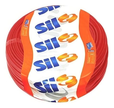 Fio Cabo Flexível 2,5MM Vermelho 750V Rolo 100 Metros Sil