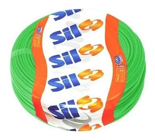Fio Cabo Flexível 2,5MM Verde 750V Rolo 100 Metros Sil