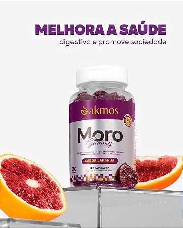 MORO GUMMY AKMOS-ANTIOXIDANTES+SACIEDADE SABOR LARANJA