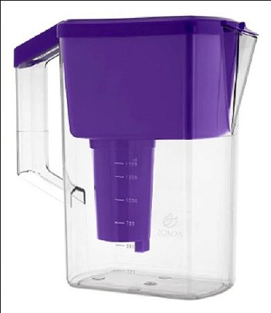 JARRA PURIFICADORA AK WATER AKMOS 1,5 LITROS AGUA MAGNETIZADA E IONIZADA COR ROXA