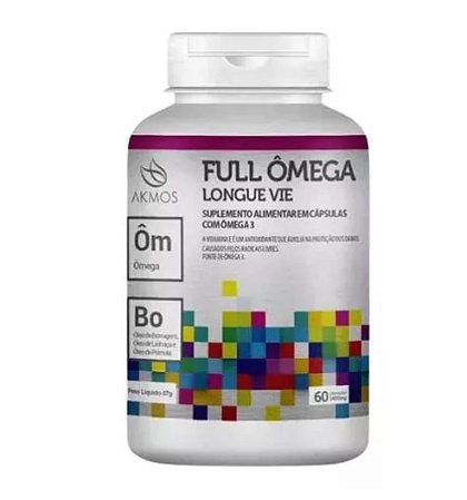 FULL OMEGA AKMOS OMEGA 3,6,9 E BLEND ÓLEOS PRIMULA,BORRAGEM E LINHAÇA