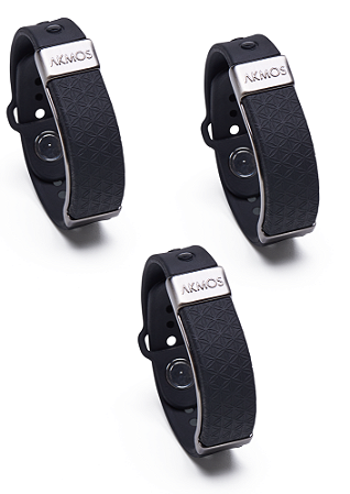 KIT PROMOCIONAL 03 Nano Bracelete Magnetico Akmos Alivio de Dores e Bloqueio de Radiação