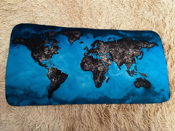 Mouse Pad Mapa Antiderrapante Diversas Estampas 70x35 cm M01