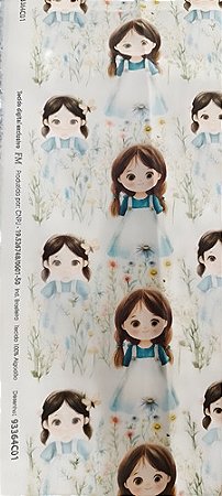 Tecido Digital Blue Dolls - Fernando Maluhy 0,50 X 1,50 Cm
