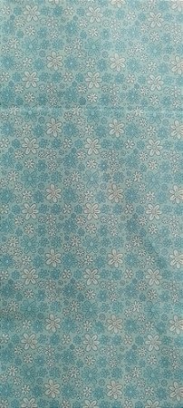 Tecido Tricoline Flores Azuis 0,50 M X 1,48 M