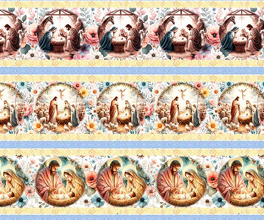 Tricoline Digital Barrado – Sagrada Família | Fernando Maluhy (55x150 cm)