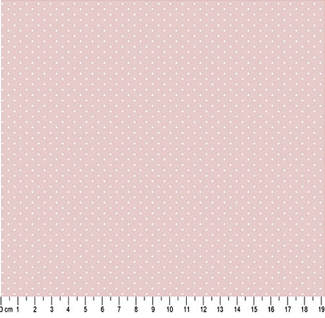 Tecido Tricoline Estampado Poá, Rosa, 50x150cm, Caldeira