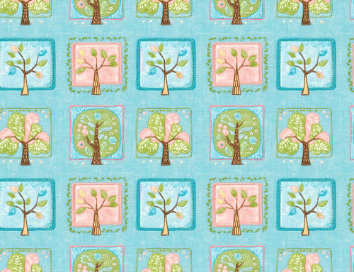 Tecido Tricoline Digital Estampa 3D Coleção Quilted Garden Árvores, 50x150cm, Fernando Maluhy