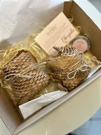 Kit 2 velas aromáticas - uma 150ml + uma 265ml (escolher essências)