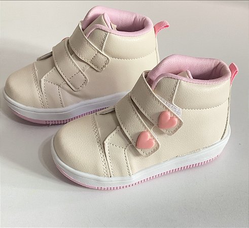 Tênis Cano Alto Corações Menina