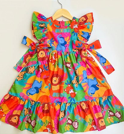 Vestido Infantil Menina Floresta
