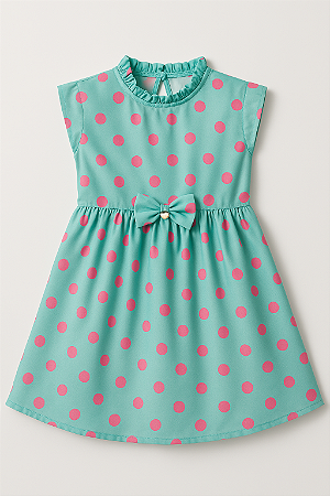 Vestido Infantil Poá Menina