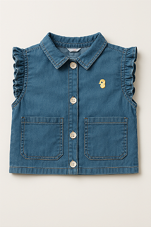 Colete Jeans Infantil Menina