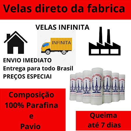 velas votivas brancas kit com 12 velas