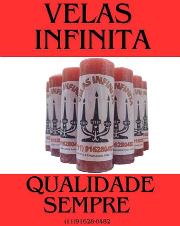 Vela votiva ( Vermelha ) kit com 12