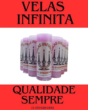 Vela Votiva (ROSA) Kit Com 12