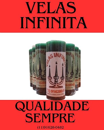 Vela Votiva (VERDE) Kit Com 12