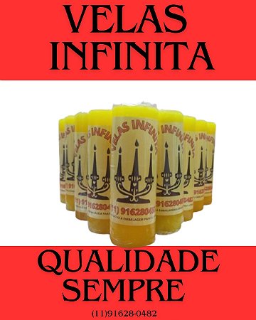 Vela Votiva (AMARELA) Kit Com 12