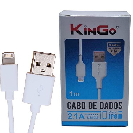 Cabo de Dados Usb   Lightning 1M  Iphone Kingo 5 6 7 8 X xs Max 11 12 13