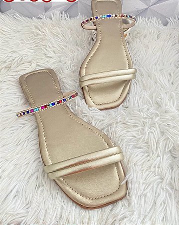 RASTEIRINHA DOURADA COM STRESS COLORIDO