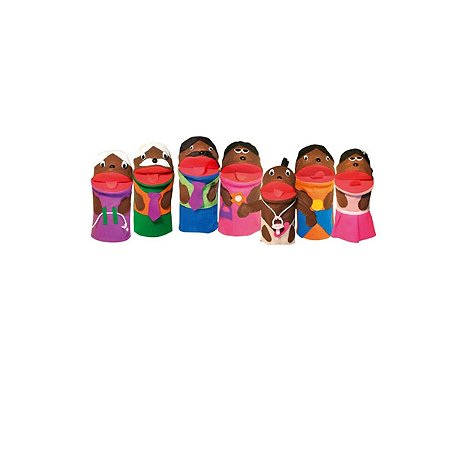 Fantoche De Família Negra 7 Personagens Teatro Infantil