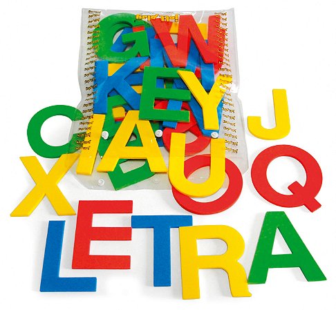 Alfabeto Móvel 36 Letras Grandes Material Escolar