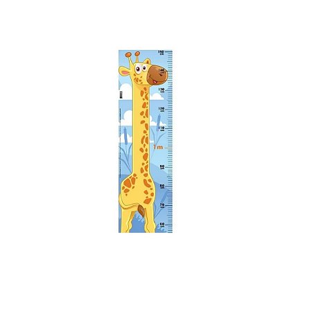 Régua De Crescimento Girafa Em Mdf Tamanho 50cm A 150cm