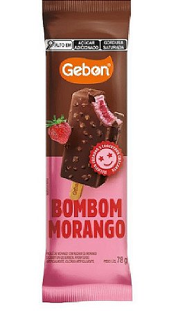 Picole Bombom de Morango