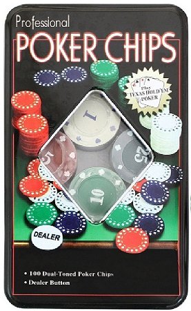 Jogo de Poker C/ 100 Fichas