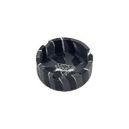 Cinzeiro de Silicone Squadafum Redondo Preto/Cinza