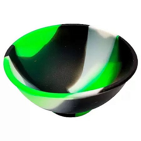 Cuia de Silicone Moon Grande Preto/Verde