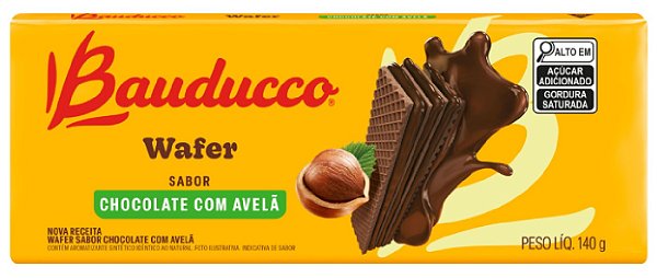 Wafer Bauduco Chocolate Com Avela 140g