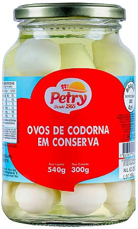 Ovos Codorna Petry Conserva 300g
