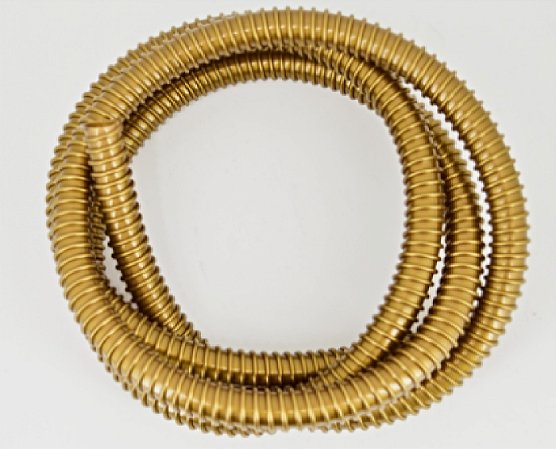 Mangueira Silicone Dourado Com Elo Dourado