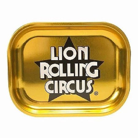 Bandeja de Metal Lion Pequena Ouro