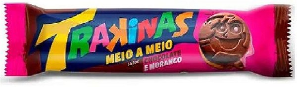 Bolacha Trakinas Meio A Meio Morango 126g