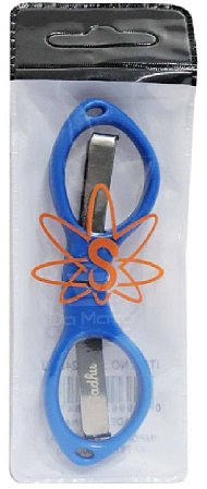 Tesoura Sadhu Dobravel Plastico Azul
